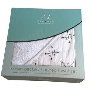 Aden + Anais Muslin Hooded Towel Gift Set NEW